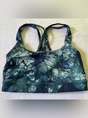 Lululemon athletica Blue Tie-Dye Double-Strap Sports Bra